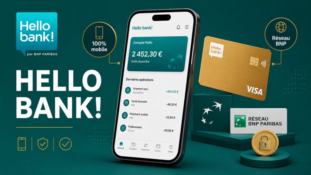 Avis Hello bank! 2026 — banque en ligne filiale BNP Paribas, test complet