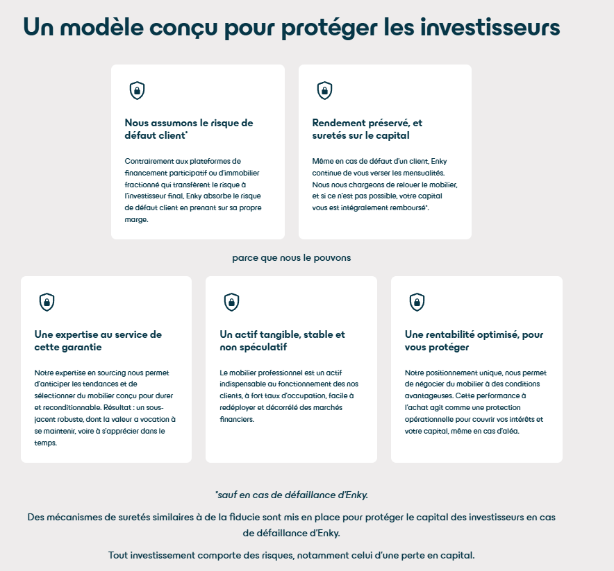 Sécurité et garanties Enky