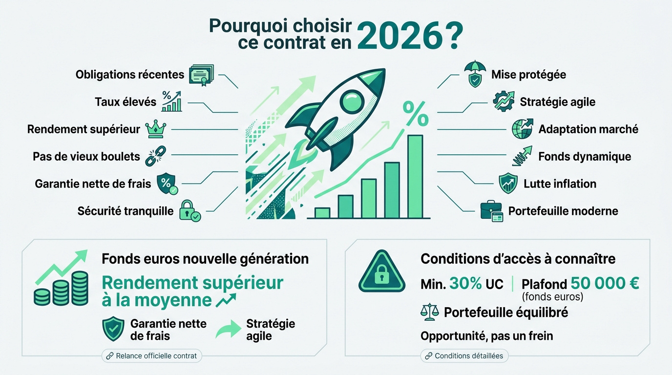Illustration du contrat Placement-direct Euro+ et de l