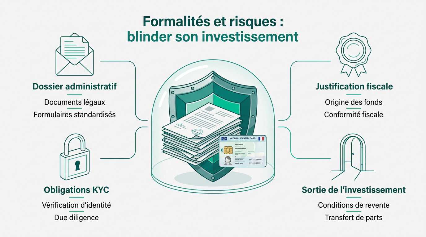 Documents administratifs et dossier de souscription SCPI pour une holding