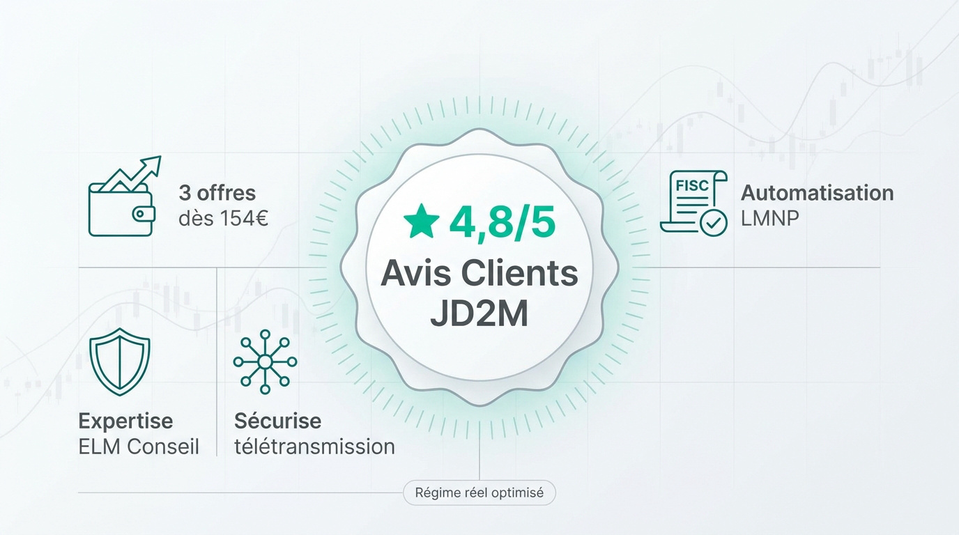 Avis clients et présentation des services JD2M pour la comptabilité LMNP