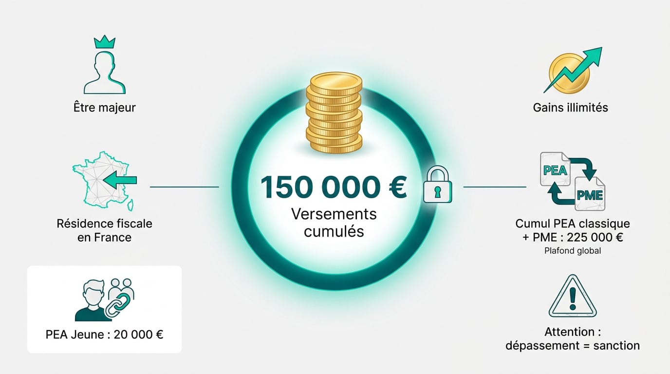 Graphique des plafonds de versement et conditions d