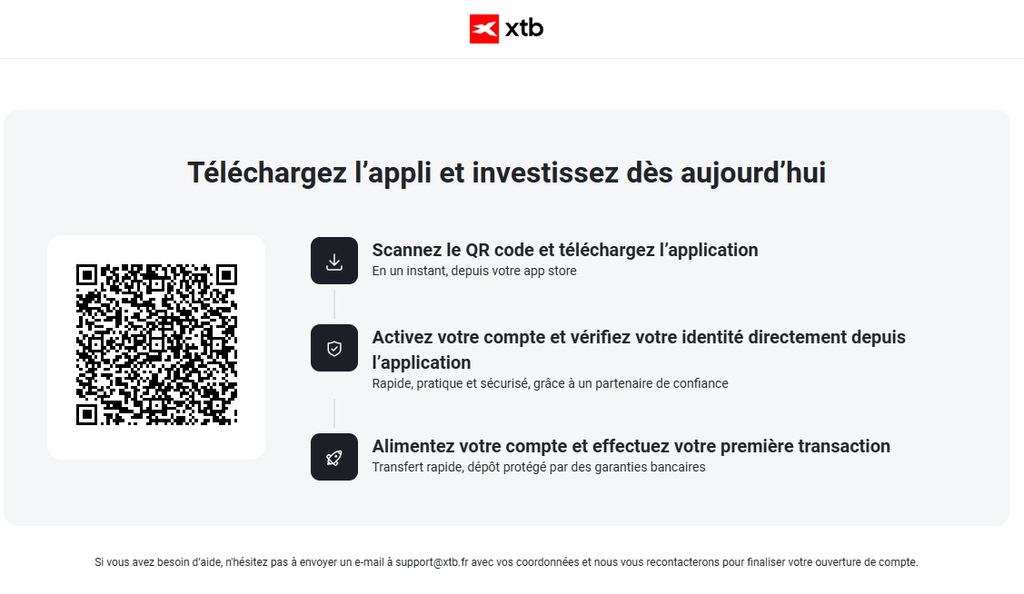 Etape 1 pour se créer un compte chez XTB