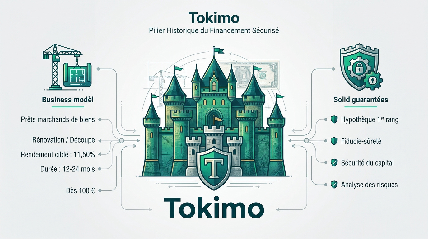 Illustration des garanties de sécurité et de rendement sur la plateforme Tokimo