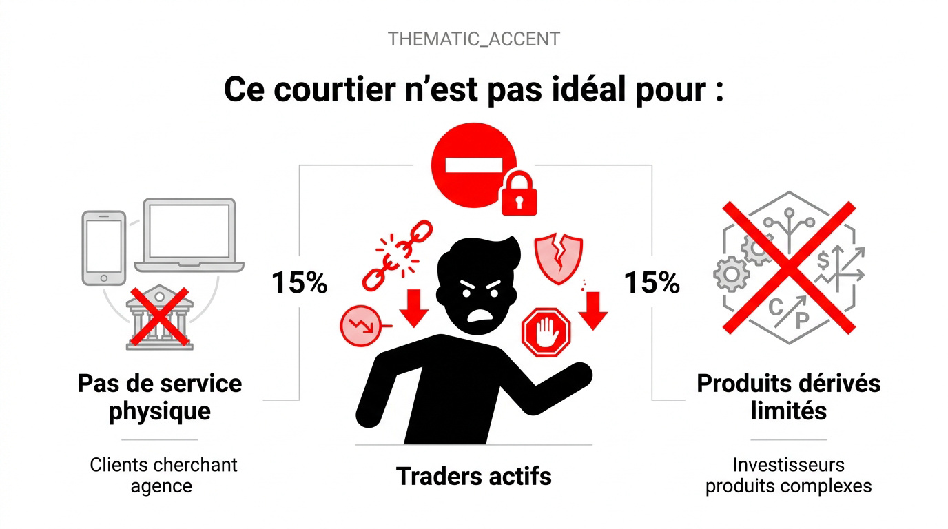 Illustration des limites de Trade Republic pour certains profils d