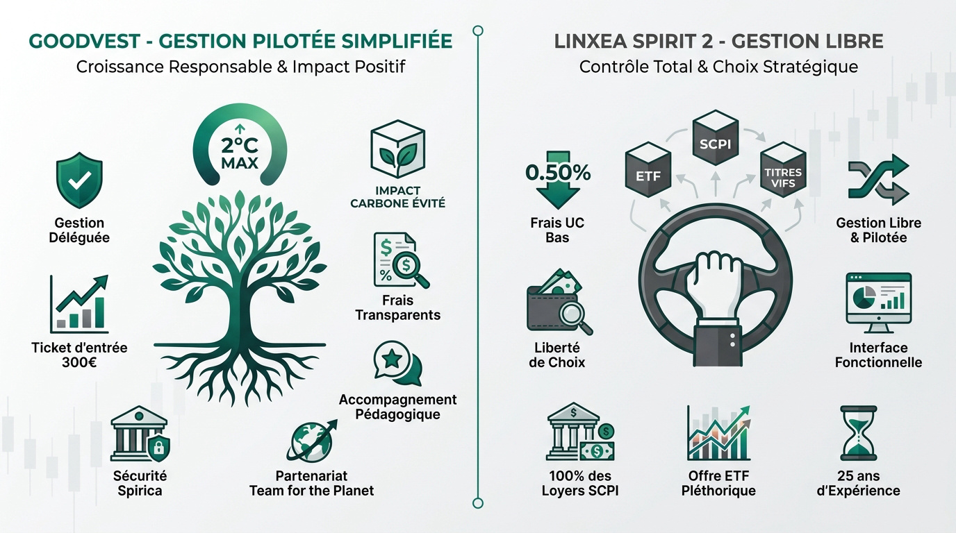 Infographie comparative entre l