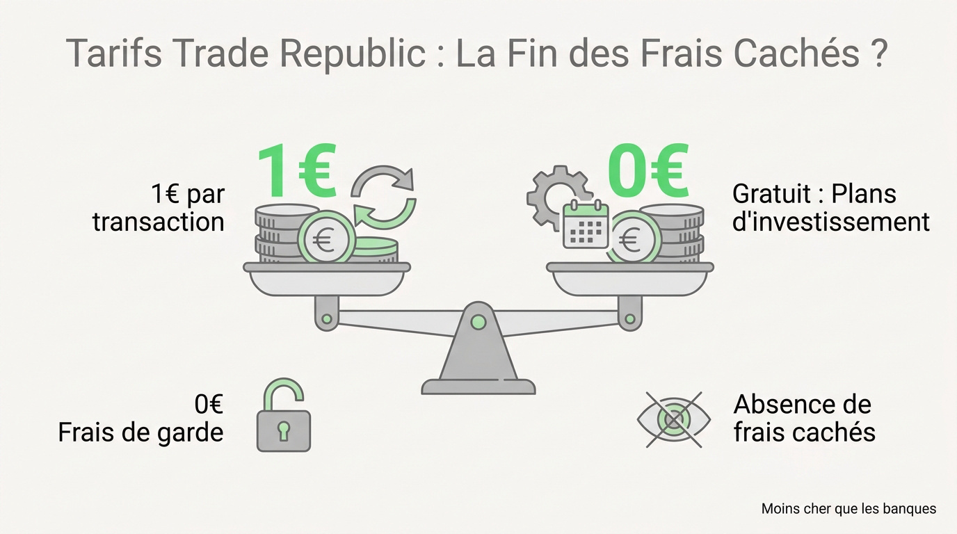 Détail des tarifs transparents de Trade Republic pour les investisseurs