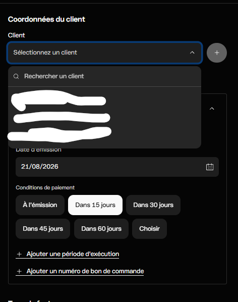 Liste de clients automatisable Qonto
