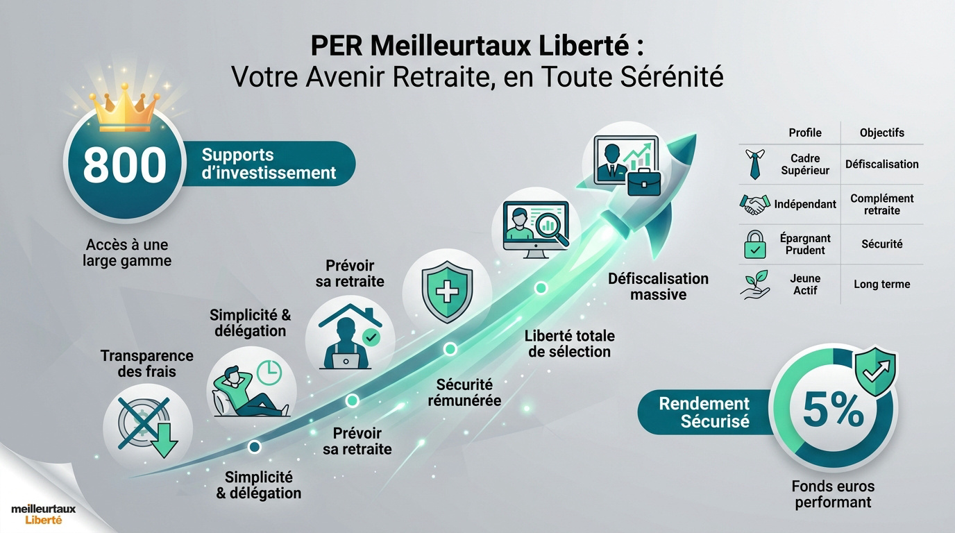 Analyse du contrat Meilleurtaux Liberté PER pour la préparation de la retraite