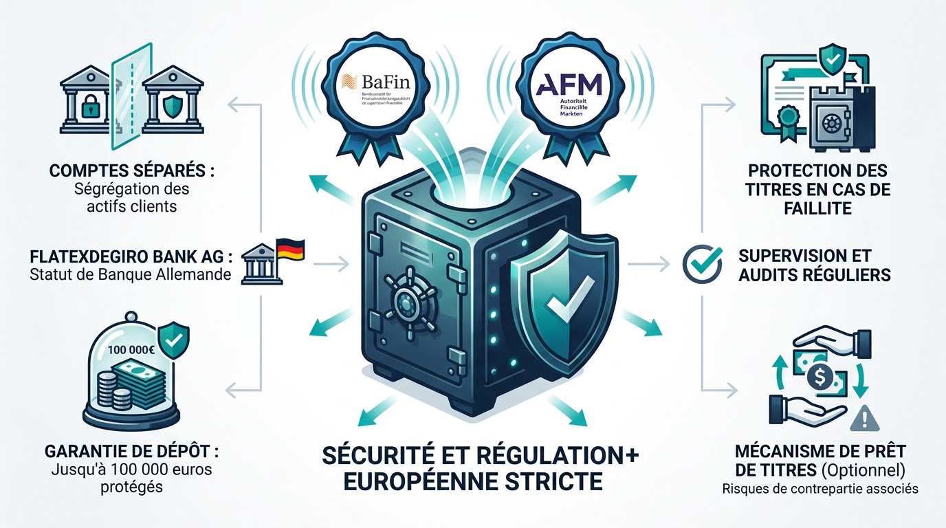 Siège social et régulation de flatexDEGIRO Bank AG