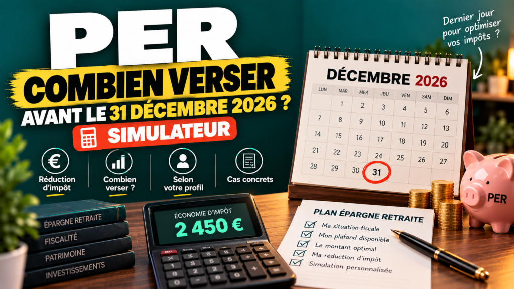 PER : combien verser avant le 31 décembre 2026 ? (simulateur)