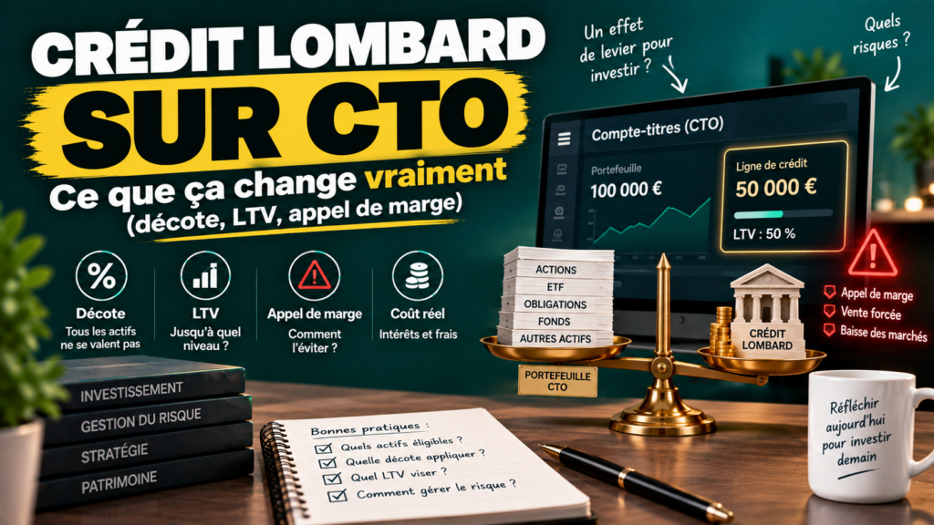 Crédit lombard sur CTO : ce que ça change vraiment (décote, LTV, appel de marge)
