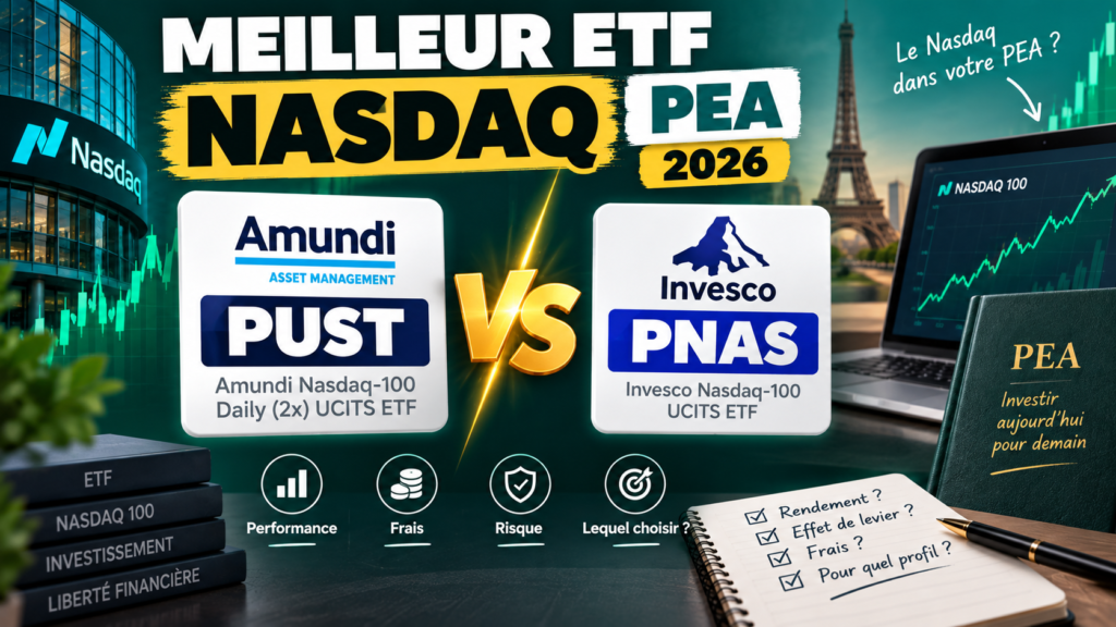 Meilleur ETF Nasdaq PEA 2026 : PUST ou PNAS ? 🏆