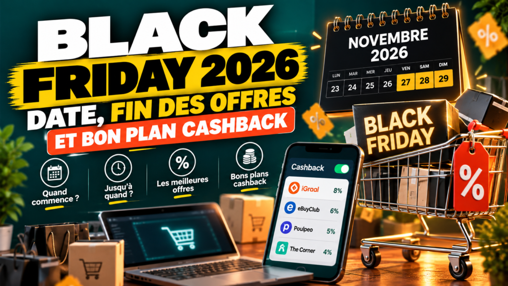 Black Friday 2026 : date, fin des offres et bon plan cashback