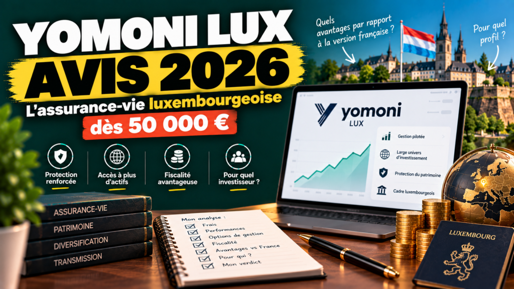 Yomoni Lux avis 2026 : l’assurance-vie luxembourgeoise dès 50 000 €